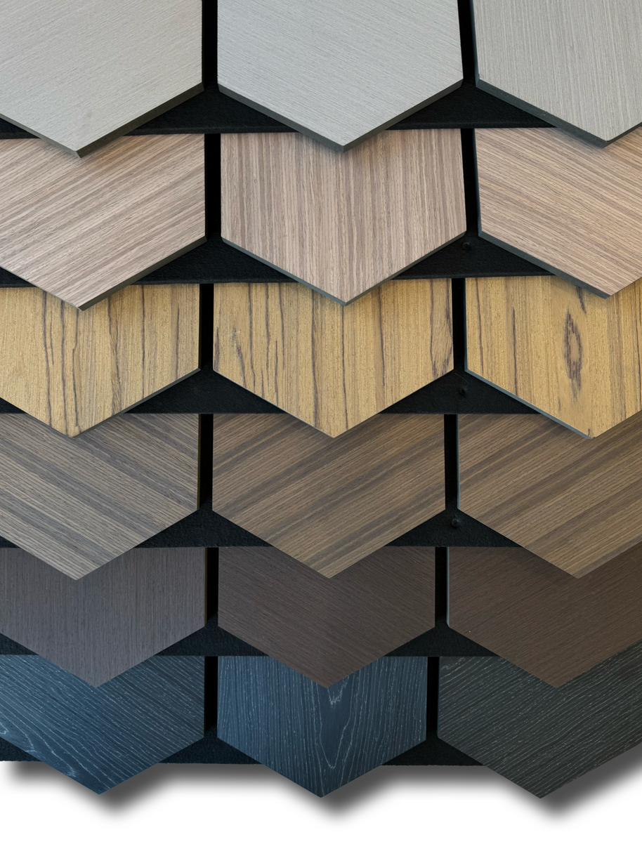 Hexagon Wall Panels Wood & Soundproofing (4PCS)