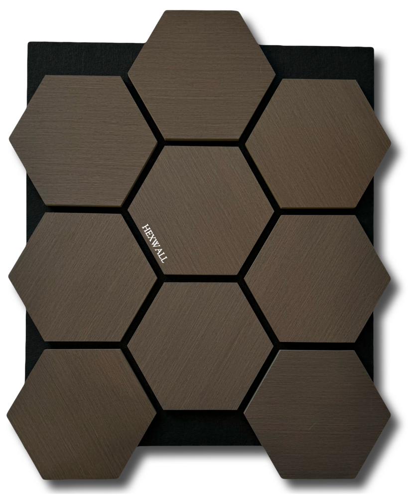 Hexagon Wall Panels Wood & Soundproofing (4PCS)
