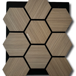 Hexagon Wall Panels Wood & Soundproofing (4PCS)