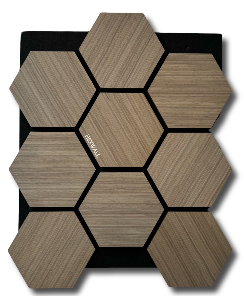 Hexagon Wall Panels Wood & Soundproofing (4PCS)