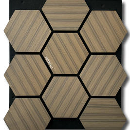 Hexagon Wall Panels Wood & Soundproofing (4PCS)