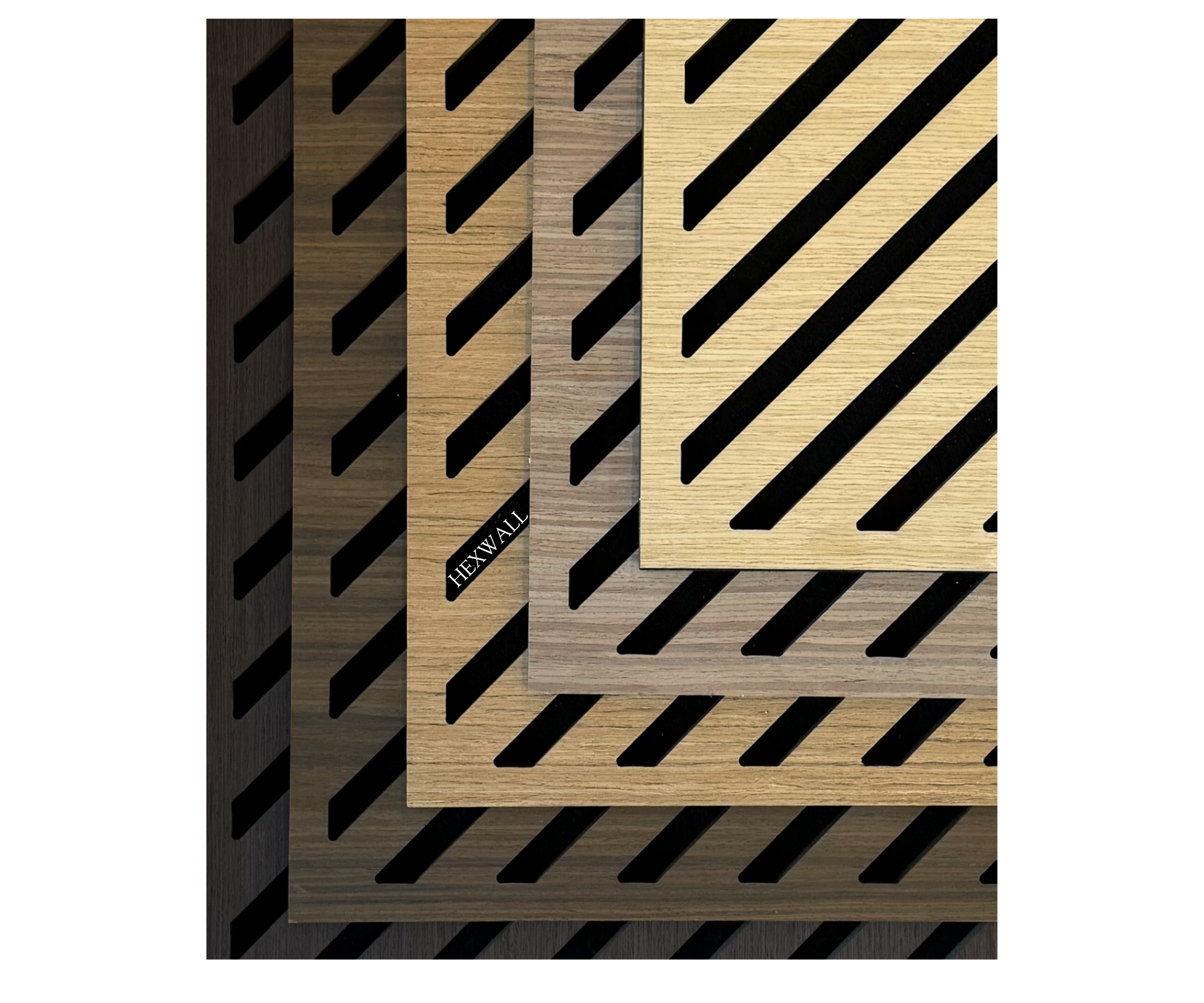 Diagonal Slat Acoustic Panel (4PCS)