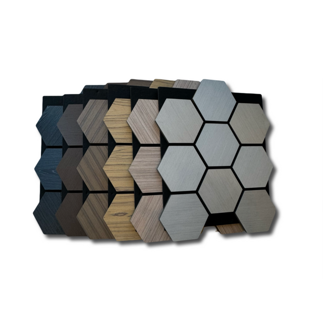 Hexagon Wall Panels Wood & Soundproofing (4PCS)